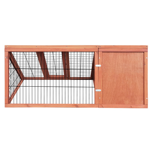 Triangular rabbit outlet hutch